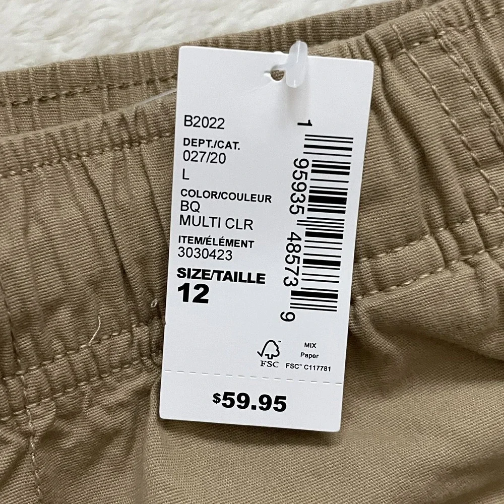 The Childrens Place Jogger Stretch Twill Navy/Tan Utility Casual 12 Set of 2